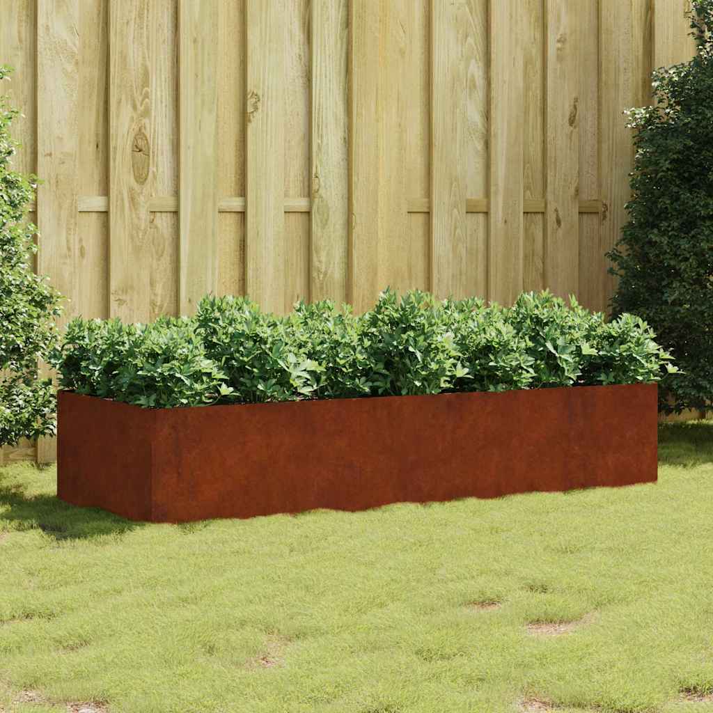 Jardinera Acero Corten 200x80x40 Cm_1