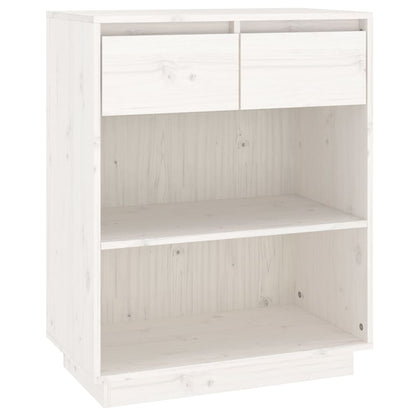 Mesa Consola De Madera Maciza De Pino Blanco 60x34x75 Cm / Vetonek_4