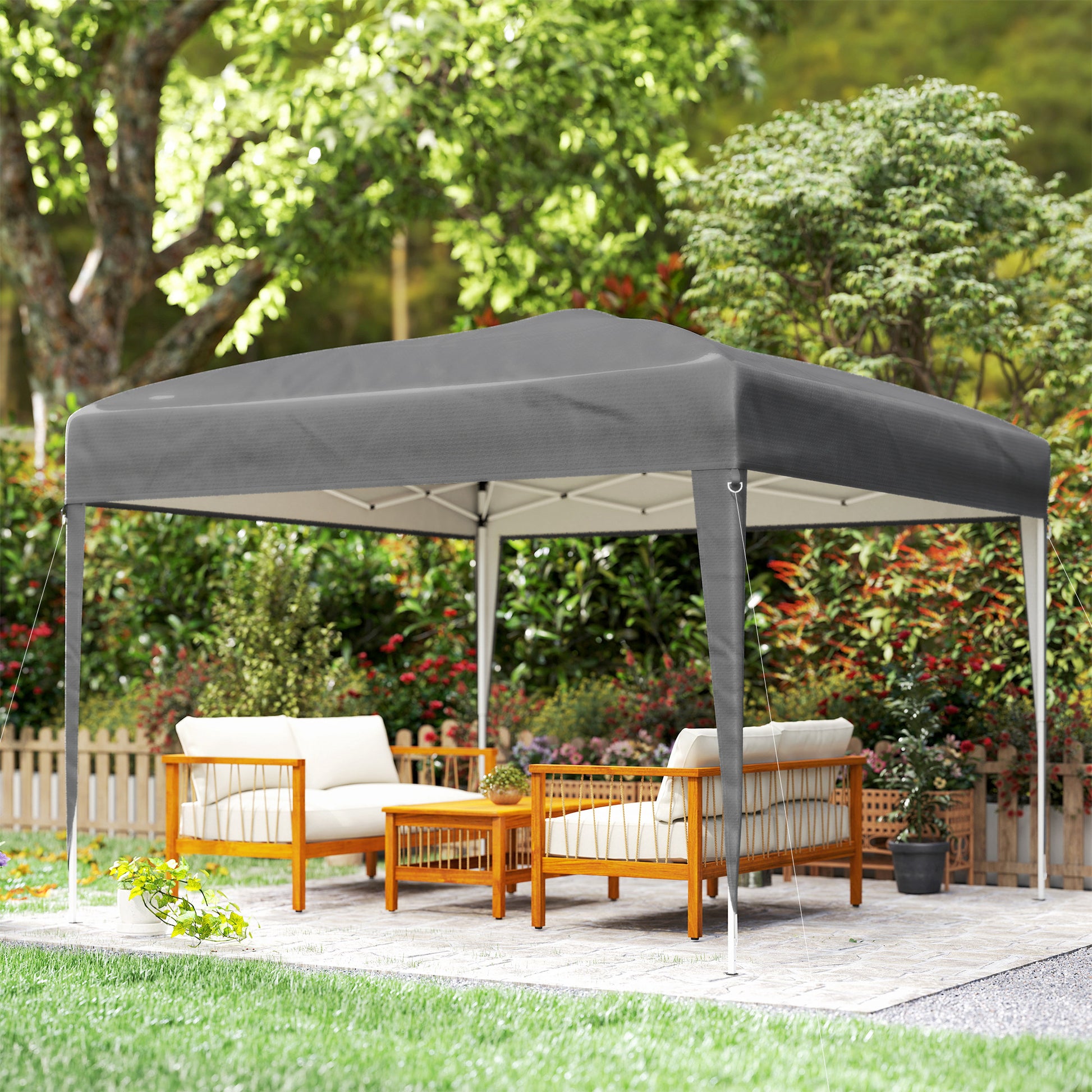 Carpa Plegable 3x3m De Jardín Cenador De Jardín Con Bolsa De Transporte Anti-uv_4