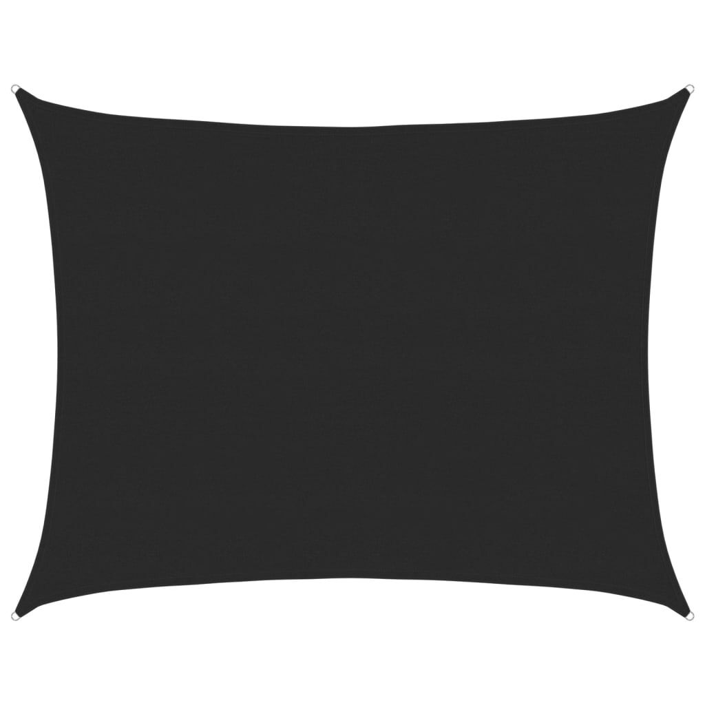 Vidaxl Toldo De Vela Rectangular Hdpe Negro 160 G/m² 6x8 M_0