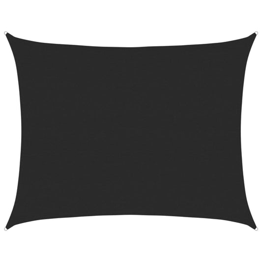 Vidaxl Toldo De Vela Rectangular Hdpe Negro 160 G/m² 6x8 M_0