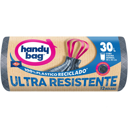 Bolsas basura Ultra Resistente 30L Handy Bag 12 uds 100% recicladas