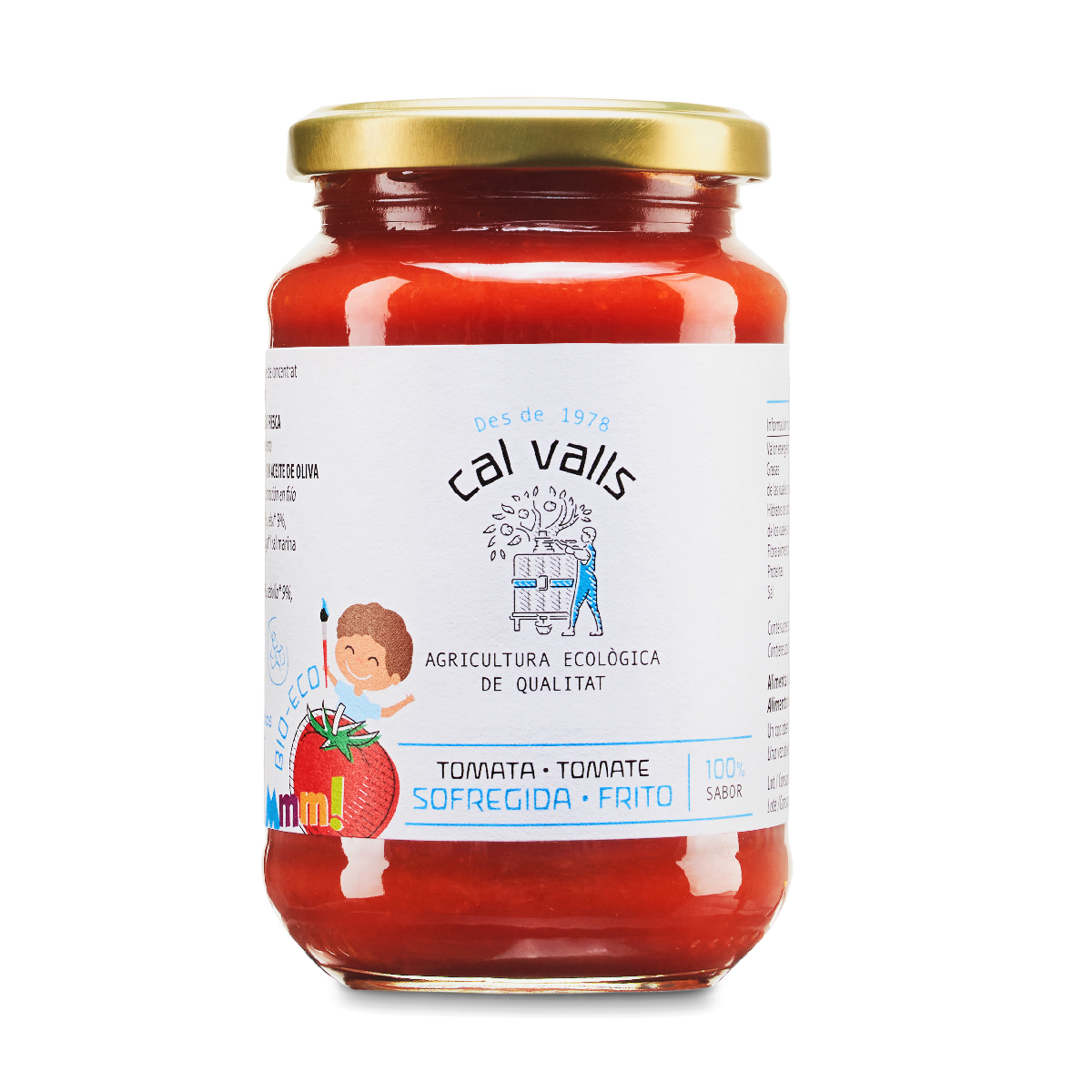 Tomate Frito Biológico Cal Valls SEM adição de açúcares 350g