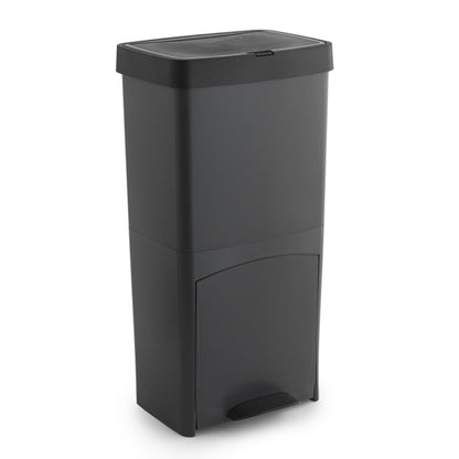 Cubo De Basura O Reciclaje 70l, Vertical, 2 Compartimentos, Papelera Residuos, 76 Cm, Fácil Gestión_4