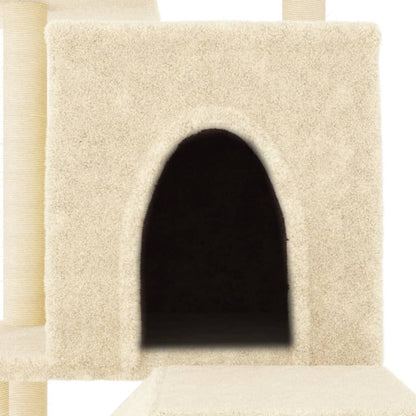 Vidaxl Rascador Para Gatos Con Postes De Sisal Color Crema 110,5 Cm_4
