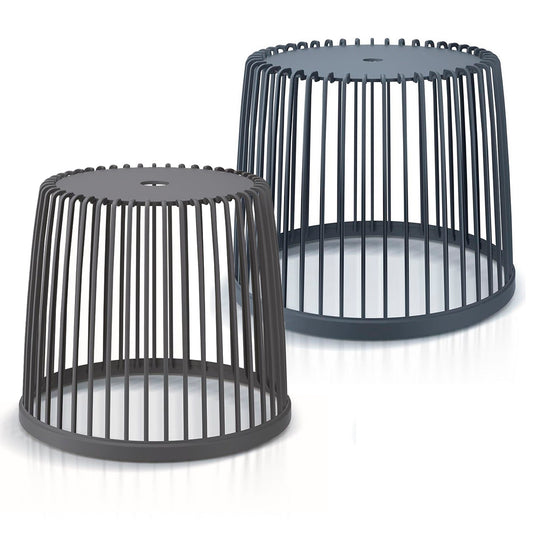 Cesta De Jardín Soporte - Mesa Auxiliar Decorativa Clubo 35+50l , Dimensiones (mm) 590x590x455, Color Antracita