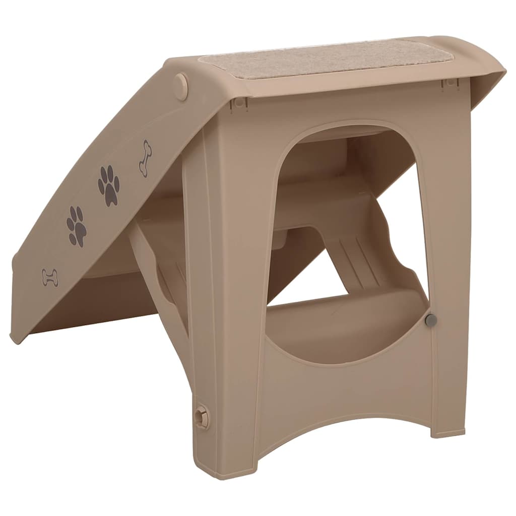 Escalera Plegable Para Perros Marrón 62x40x49,5 Cm_4