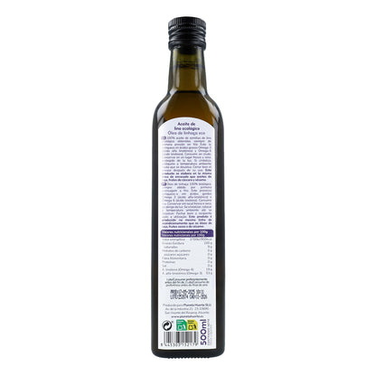 Óleo de Linhaça Prensado a Frio Planeta Huerto ECO 500 ml