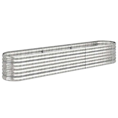 Jardinera Arriate Acero Galvanizado Plata 224x40x36 Cm_0