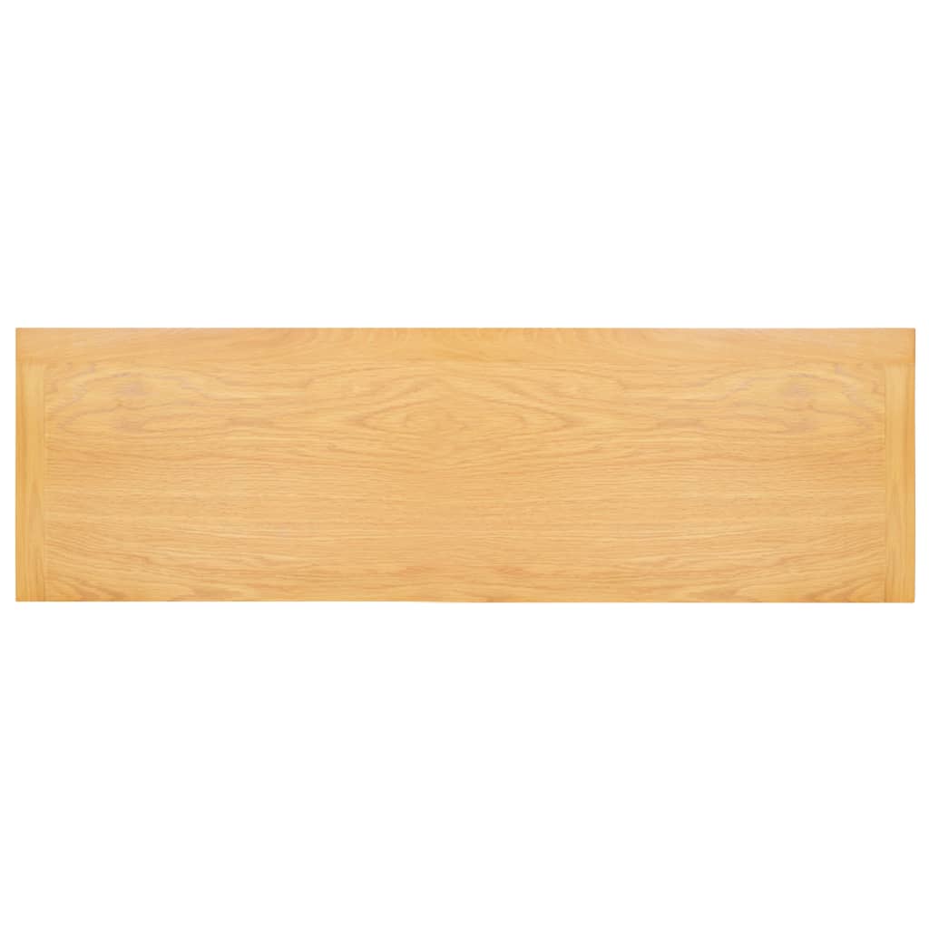 Mesa Consola De Madera Maciza De Roble 83x30x73 Cm_3