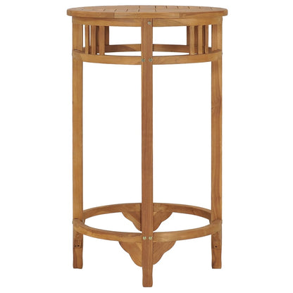 Mesa Alta De Bar De Madera Maciza De Teca Ø 60 Cm_1