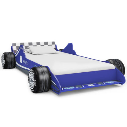Cama Con Forma De Coche De Carreras Para Niños 90x200 Cm Azul / Vetonek_1