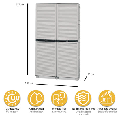 Armario De Altura Completa Con Baldas En Polipropileno