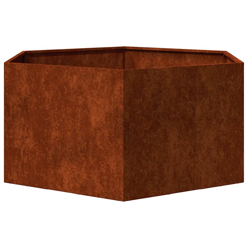 Jardinera De Acero Corten Oxidado 90x90x45 Cm_4
