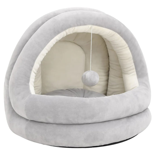 Vidaxl Cama Para Gatos Color Gris Y Crema 50x50x45 Cm_0