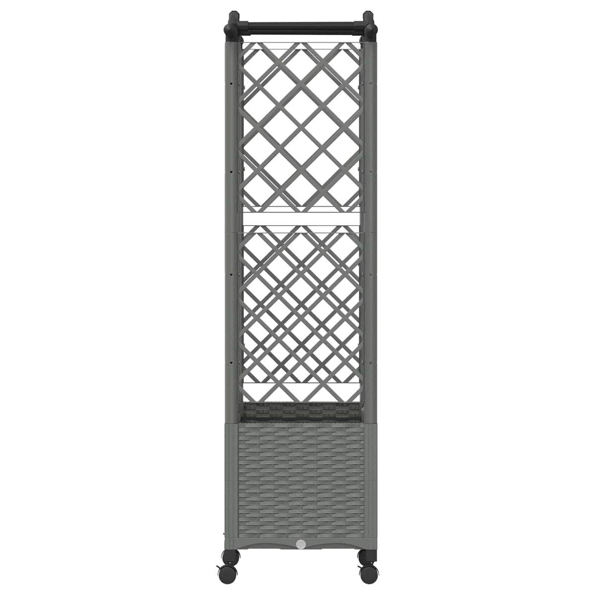 Cama Elevada Con Trellis Y Techo Gris Claro 122 X 40 X 144 Cm_3