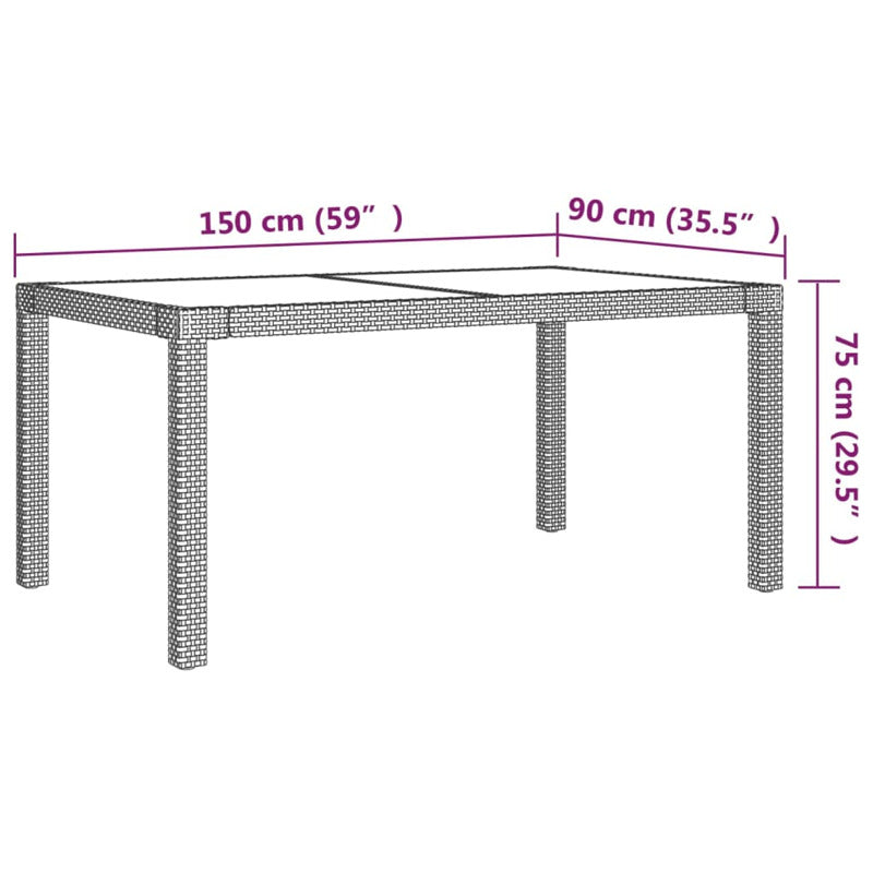 Vidaxl Set De Comedor De Jardín 5 Pzas Y Cojines Ratán Sintético Gris_5