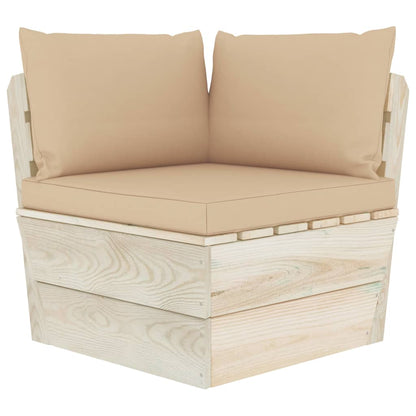 Vidaxl Muebles De Jardín De Palets 7 Piezas Y Cojines Madera De Abeto_3