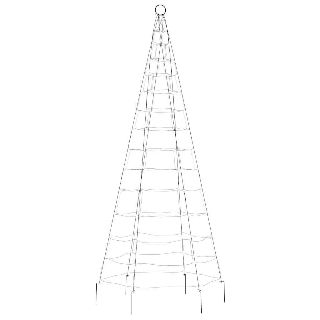 Vidaxl Árbol De Navidad En Asta De Bandera 200 Led De Colores 180 Cm_4