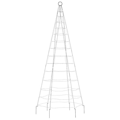 Vidaxl Árbol De Navidad En Asta De Bandera 200 Led De Colores 180 Cm_4