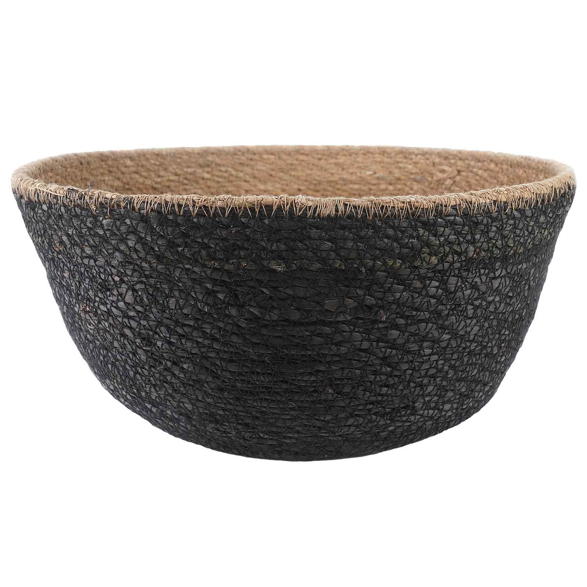Maceta Con Asas Negro Ø 32 X 32 Cm 100% Hierba Marina_2