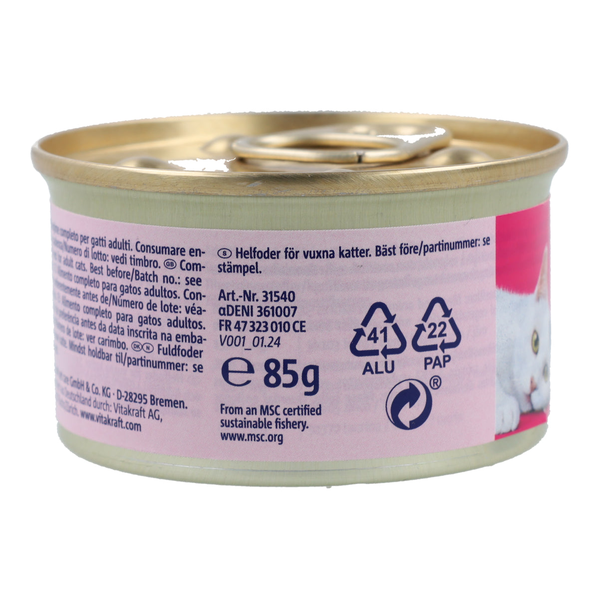 Mousse de salmão Vitakraft Latita Poésie 85 g de ração húmida para gatos