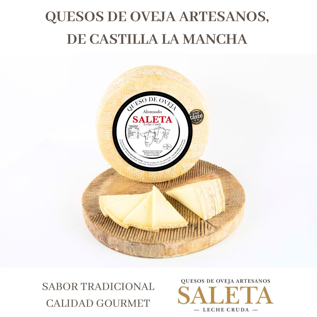 Saleta® Queso Curado Ahumado Entero De Oveja (2,2 Kg) | Elaboración Artesana Quesos De La Mancha | Ahumados_5