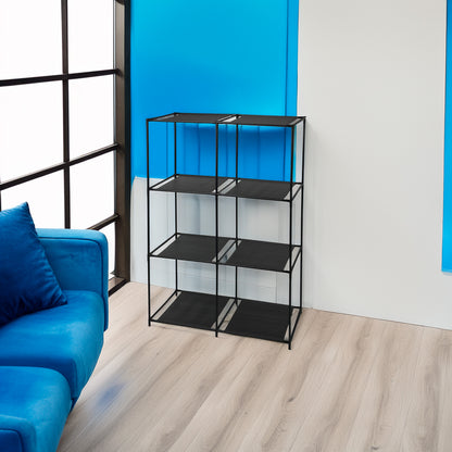 Well Home Estantería Modular De 6 Compartimentos Organizador De Tela Y Hierro Tamaño: 59,5x30x88cm_2