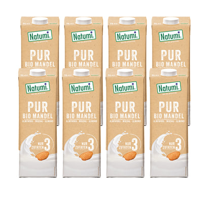 Pack 8x Bebida de Almendra Premiun & Pure BIO Natumi 1 L