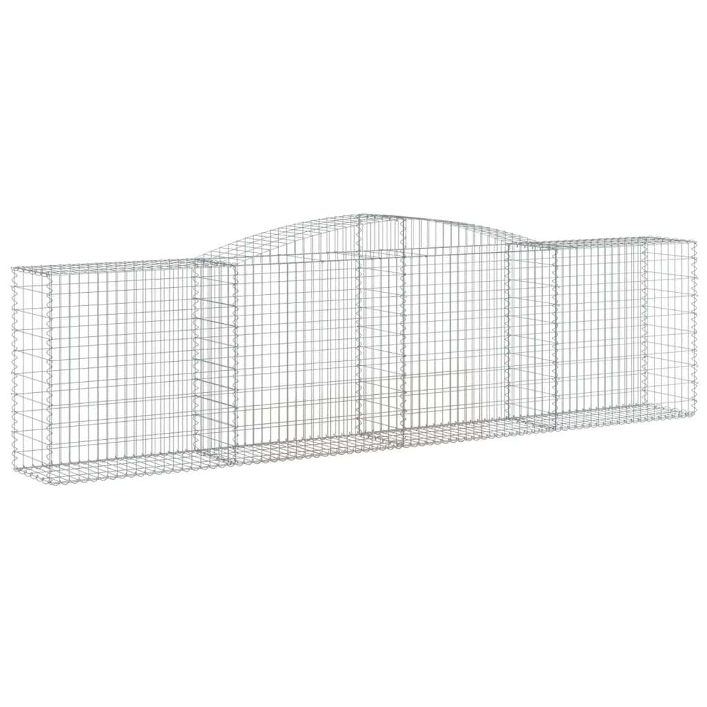 Cestas De Gaviones 9 Uds Forma De Arco Hierro 400x50x100/120 Cm_2