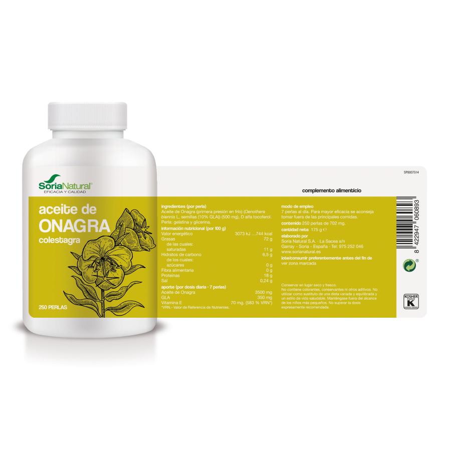 Colestagra Óleo de Onagra Soria Natural 100 pérolas