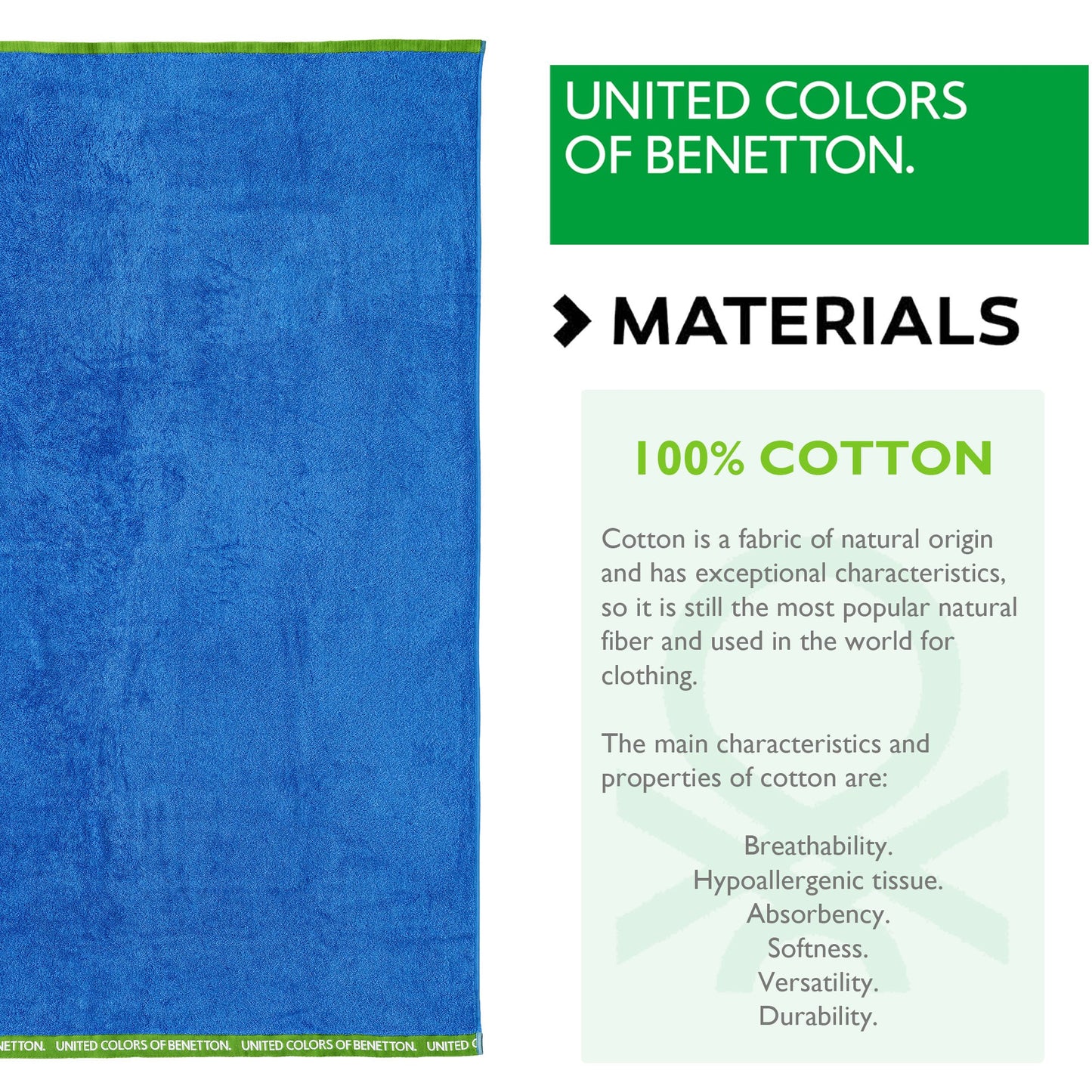 Toalla De Playa 90x160cm 380gsm 100% Algodón Velour Azul Rainbow