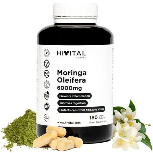 Moringa oleifera 6000 mg 180 cápsulas vegan Hivital