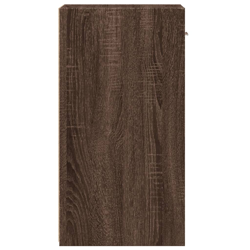 Mesita De Noche Madera De Ingeniería Marrón Roble 35x34x65 Cm_4