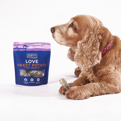 Fish4dogs Snack Natural Para Perros – Love Boniato Con Pescado 100 G (pack De 10)_1
