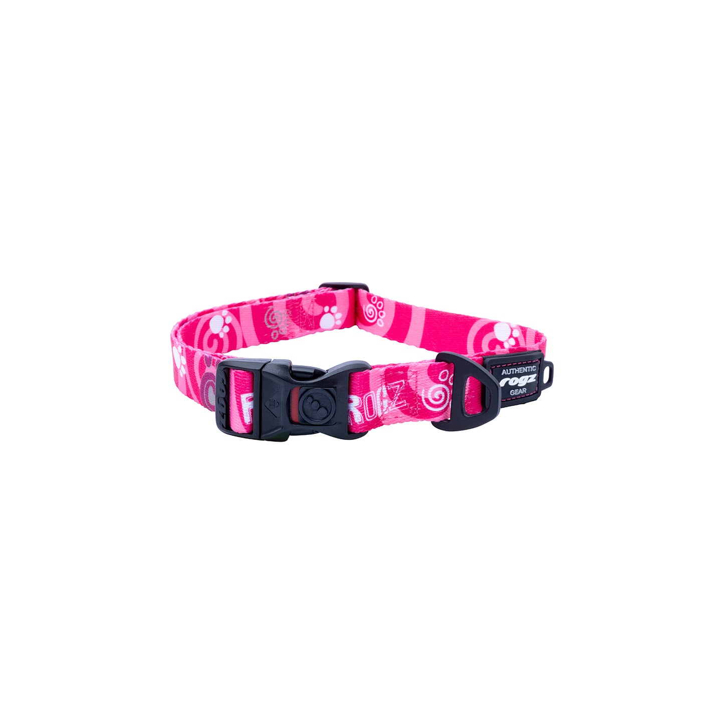 Collar Para Perro, Modelo Fusion De Rogz, Estampado Huellas Rosa. Talla S (8-14kg)_2