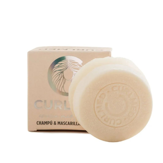 Champú + Mascarilla Sólido Proteínas Todo Tipo De Cabellos Curlmed 70g_0