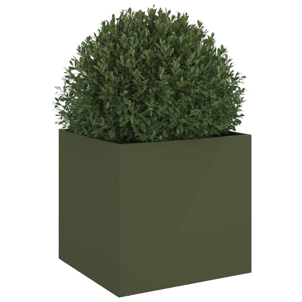 Jardinera Acero Verde Oliva 49x47x46 Cm_3