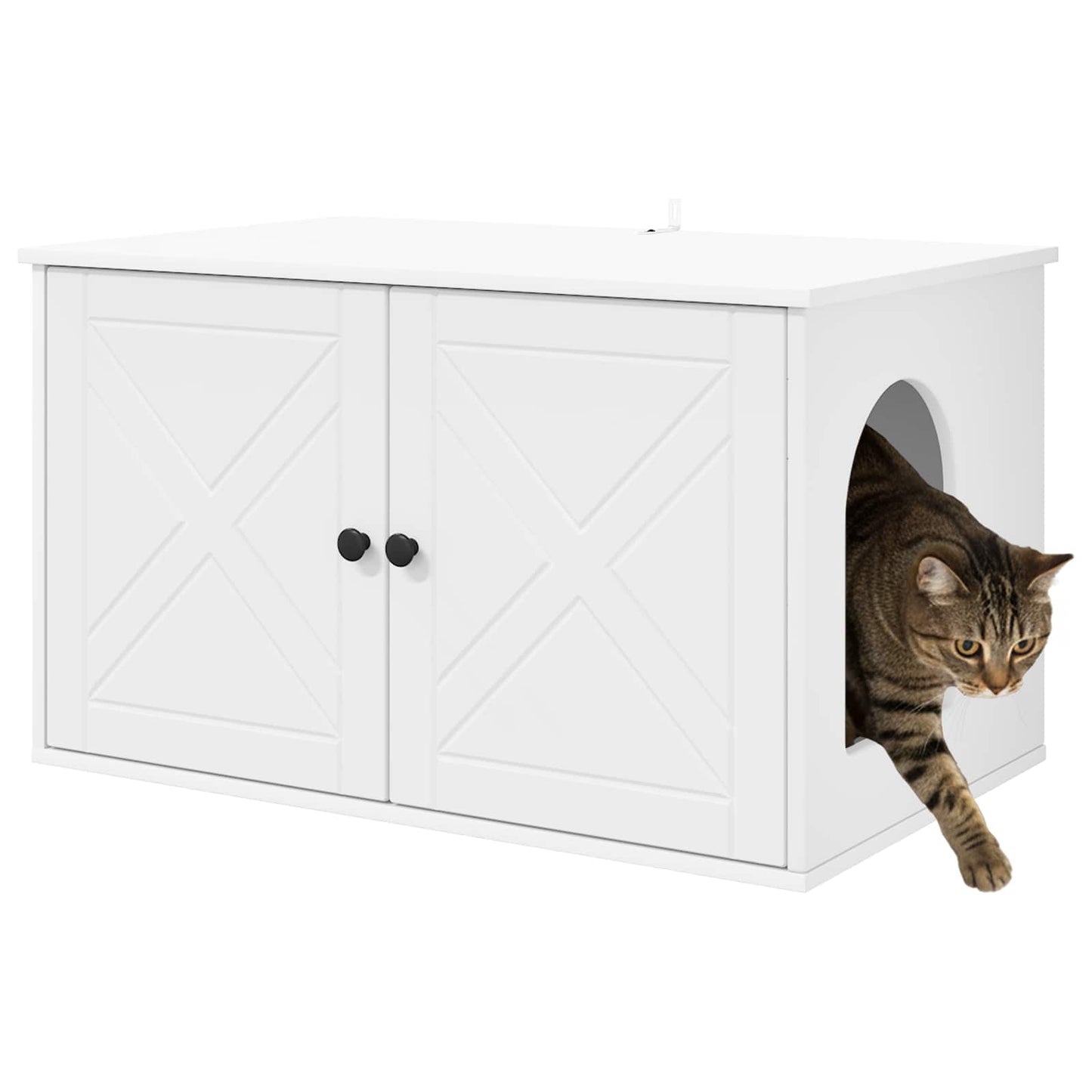 Casa Para Gatos 85 X 55 X 50,5 Cm Madera De Ingeniería_2