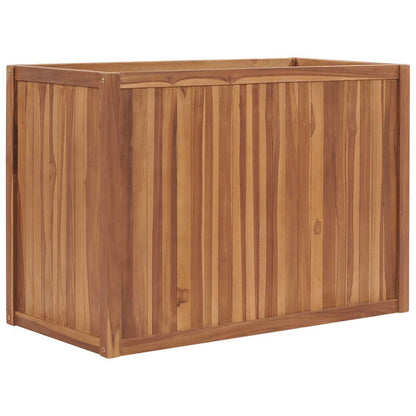 Arriate Elevado Madera Maciza De Teca 100x50x70 Cm_1