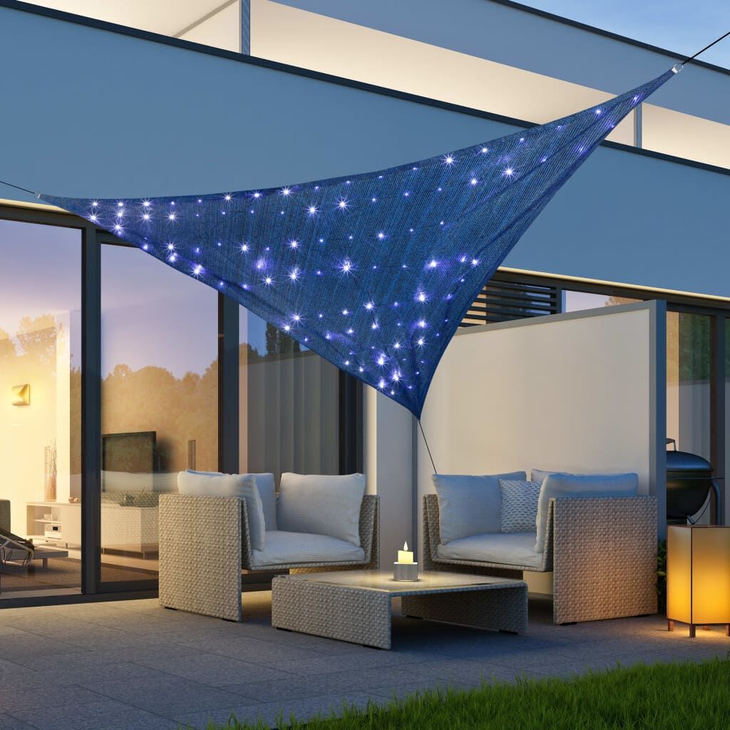 Hi Toldo Solar Con 100 Led Azul 3x3x3 M_1
