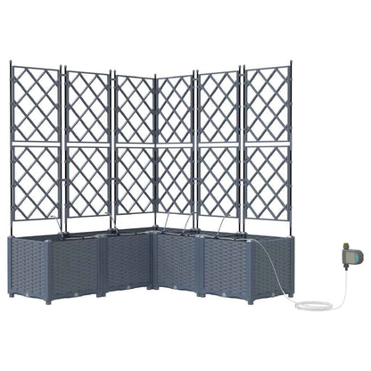 Macetero De Jardín 5 Uds. Gris Claro 120 X 120 X 142 Cm Pp_0