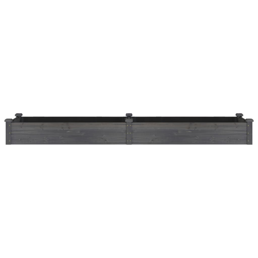 Jardinera Arriate Con Forro Madera Abeto Gris 240x60x25 Cm_3