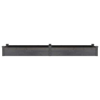 Jardinera Arriate Con Forro Madera Abeto Gris 240x60x25 Cm_3