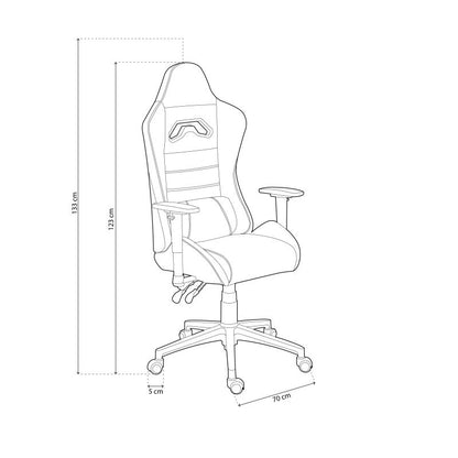 Silla Gaming Gear Símil, Blanco, 70 X 133 X 70_5