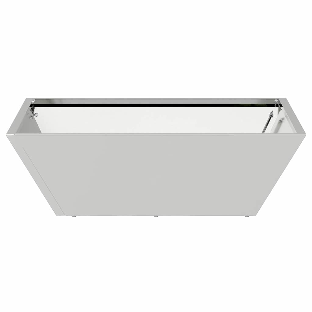 Macetero De Jardín Plateado 50 X 50 X 15 Cm Acero Galvanizado_5