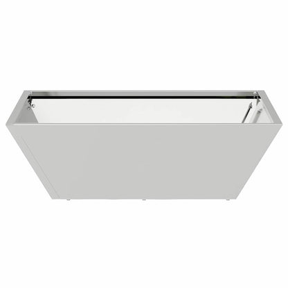 Macetero De Jardín Plateado 50 X 50 X 15 Cm Acero Galvanizado_5