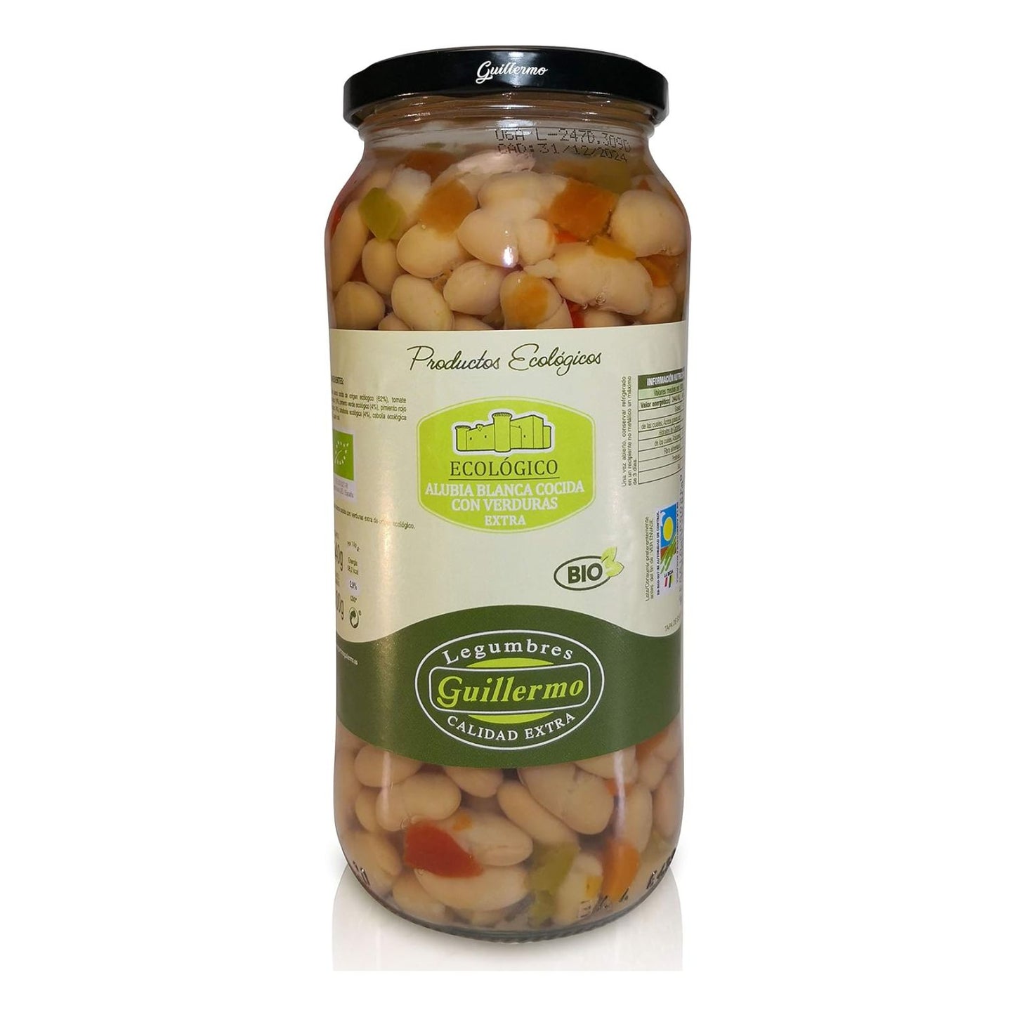 Alubia Blanca Cocida Con Verduras  Bio - 540 G_0