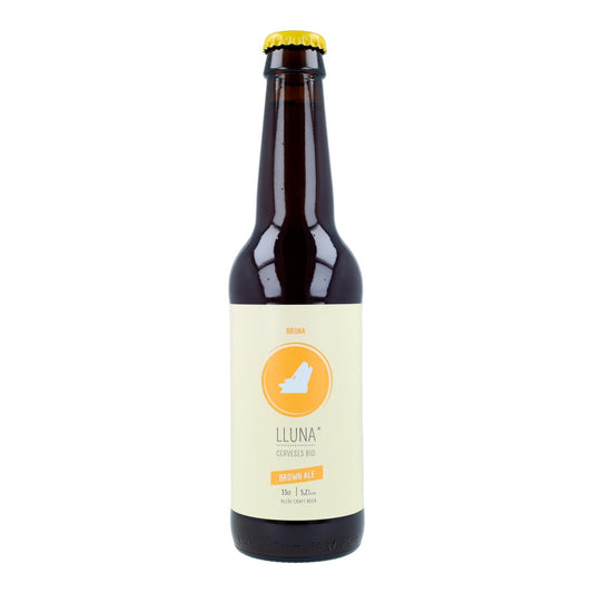 Cerveja biológica Brown Ale 5,2% alc Bruna Cerveses Lluna 33 cl