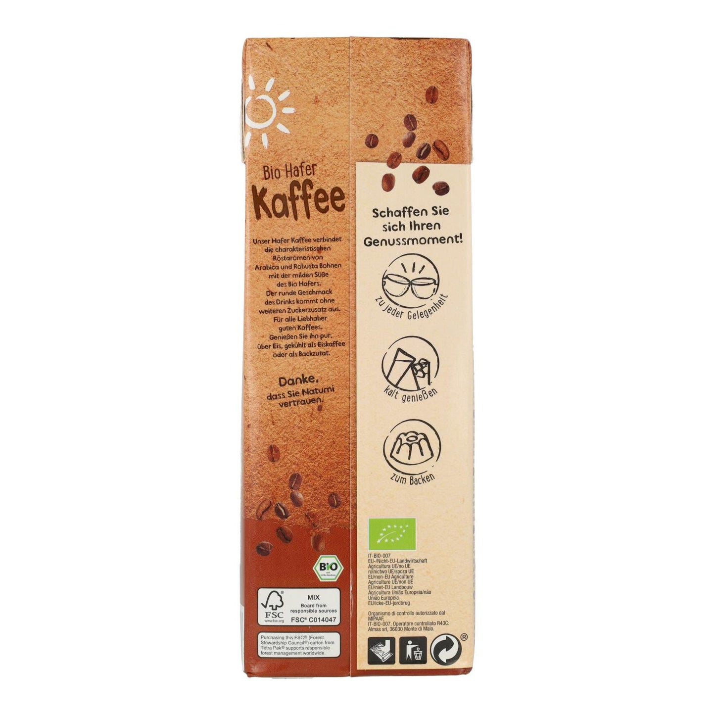 Bebida Biológica de Aveia e Café Natumi 1 L